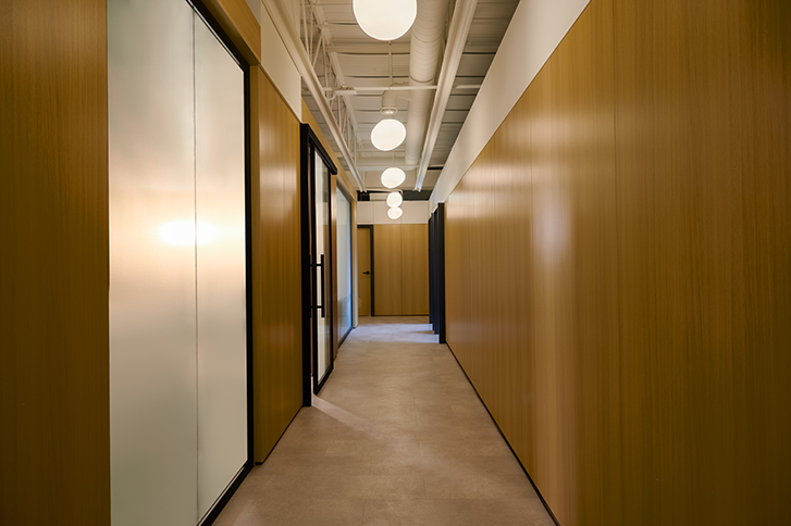 The hallway of Calgary's Sabi Mind clinic.