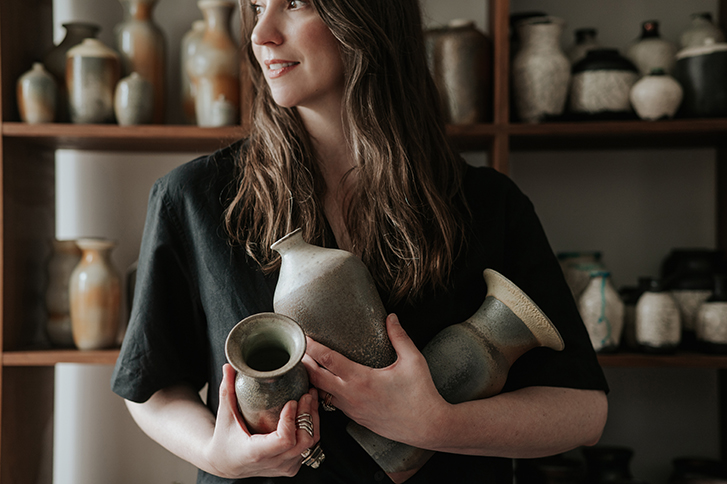 Ceramicist Michelle Grimm. Photo by Jarusha Brown.