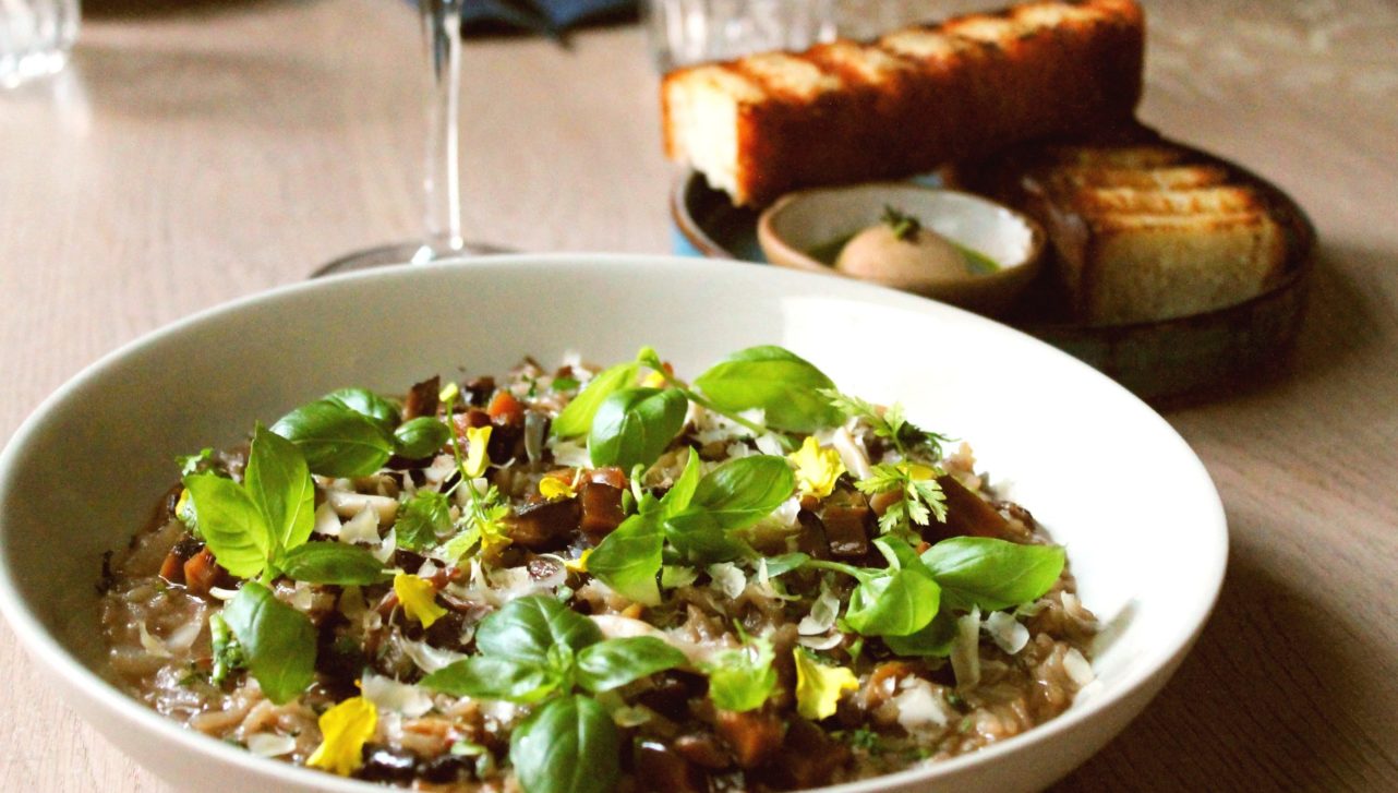 Vegetarian Appetizer Recipe Mushroom and Yuzu Risotto