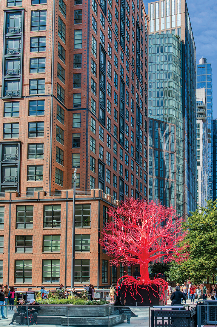 New York City and the Old Tree sculpture by Pamela Rosenkranz