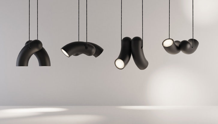Hyphen pendant light by Alexandre Joncas for Studio d’Armes