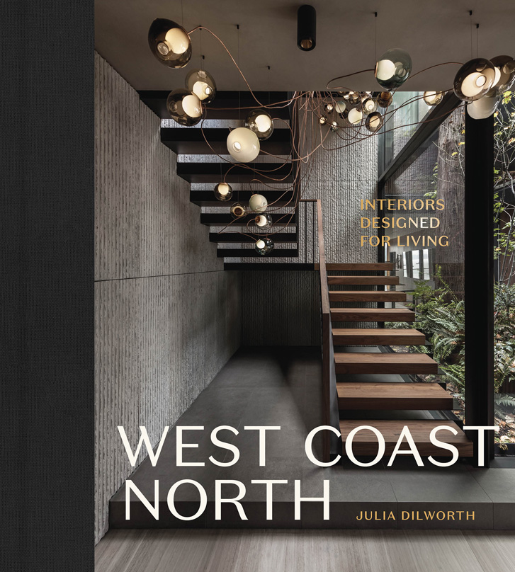 Cover of West Coast North Table Book with picture of wooden staircase