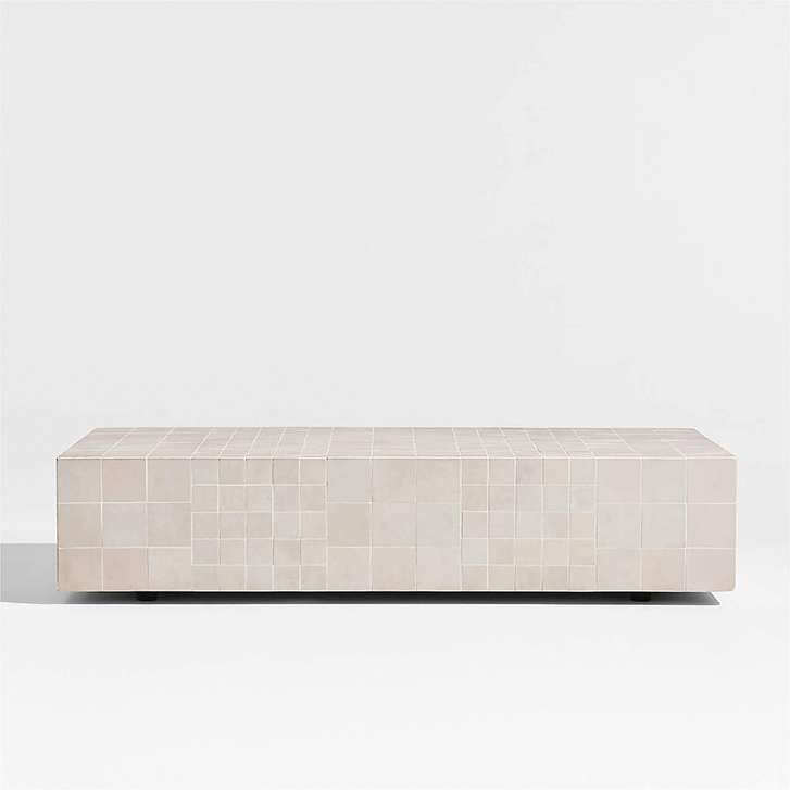 Avalon 51” rectangular tile coffee table 