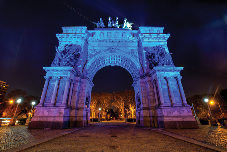 The statement-making Grand Army Plaza arc at Prospect Park’s entrance