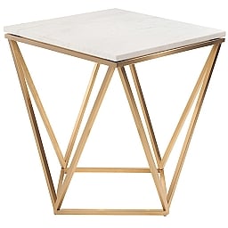 Mint Interiors white marble end table