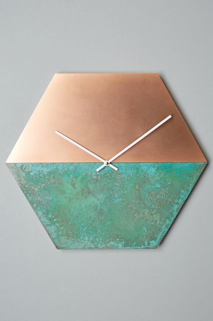 Anthropologie Geometria wall clock