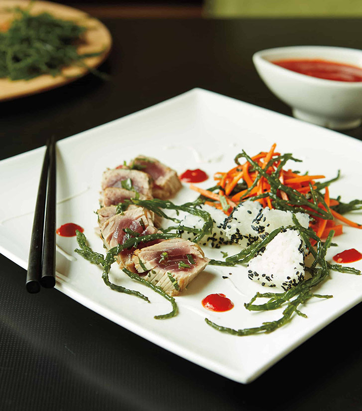 Citrus-Tuna-with-Sea-Asparagus-and-Sushi-Rice-cropped1