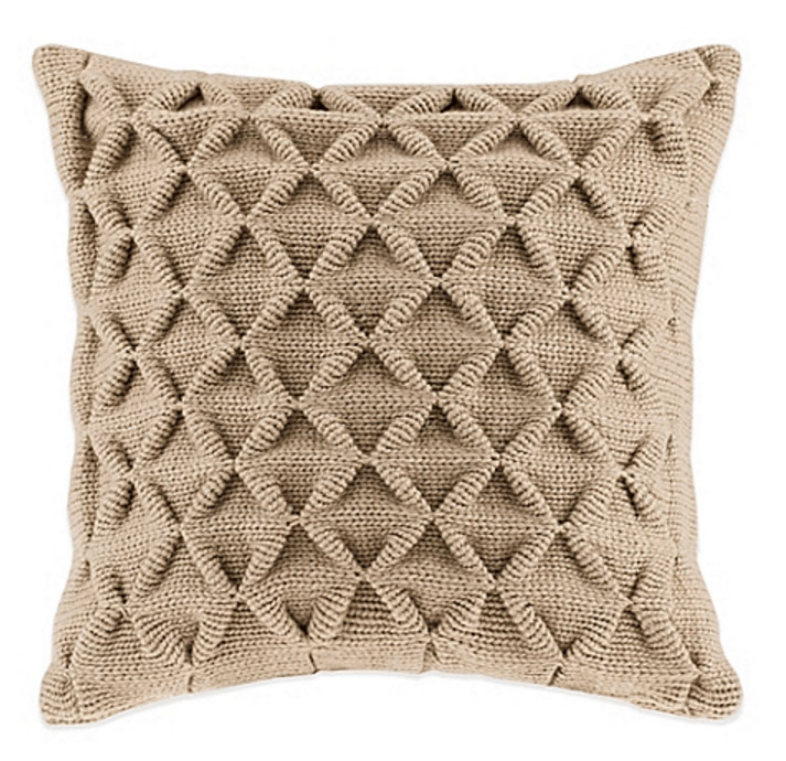 bed bath and beyond waffle knit pillow