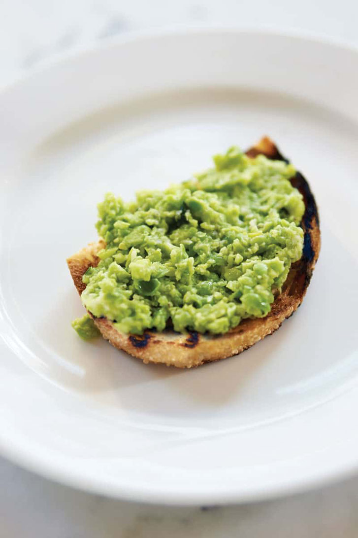 Pea-and-Fava-Beans-with-Mint-and-Pecorino-on-Toasts-recipe