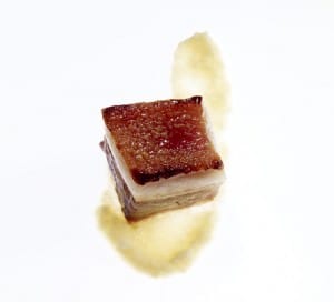Tim Davies's honey glazed pork belly.