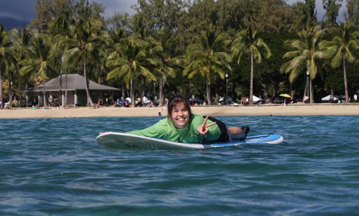 Be a little adventurous and take a surf lesson! 