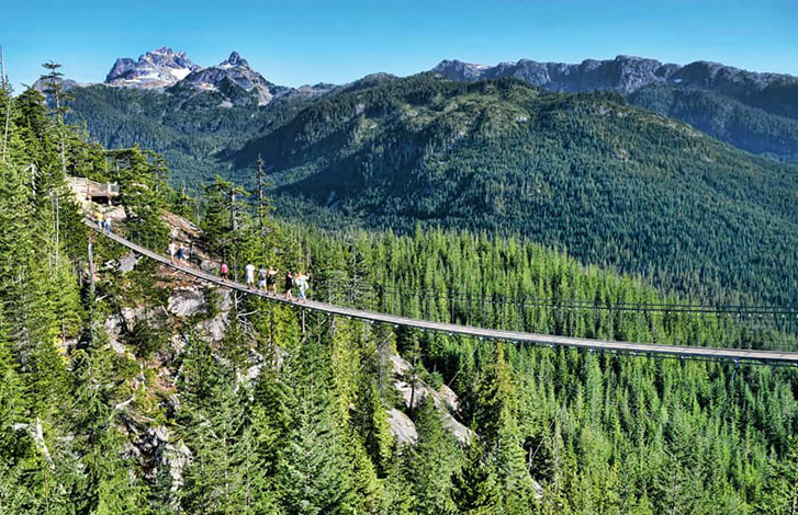 We hope you're not afraid of heights—the Sea to Sky suspension bridge at the top of the gondola isn't for the faint of heart. Photo by Norm Andrew. 