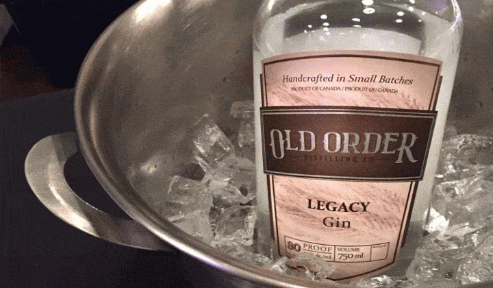 Legacy Gin is paired with fresh apple juice and ginger beer.