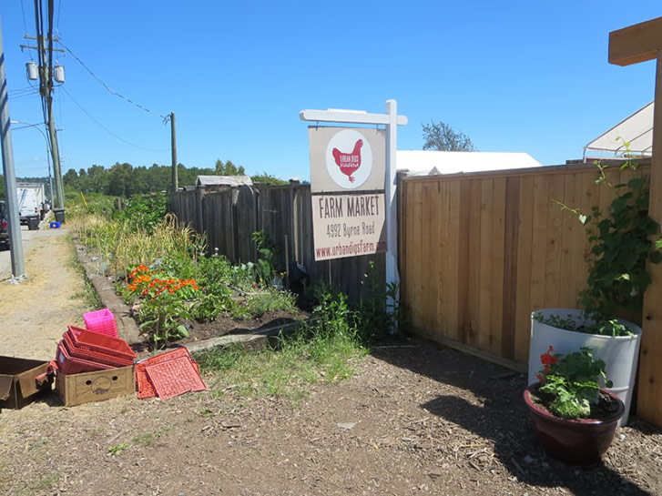 Urban Digs Farm is located at 4992 Byrne Road in Burnaby. 
