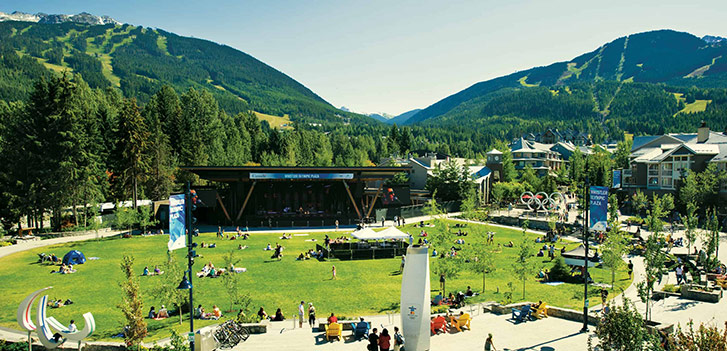 Surrounded by mountains, the Olympic Plaza will provide the perfect setting for the Whistler Village Beer Festival.