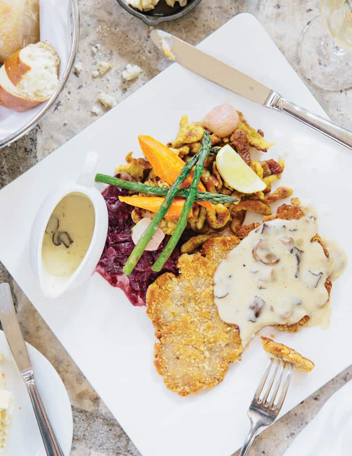 Make the Spring's Veal Schnitzel at home... we've got the recipe on our recipe finder.