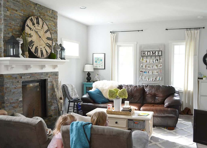 The Next Home Stylist's cozy living room is filled with a mix of personalized pieces both old and new. 