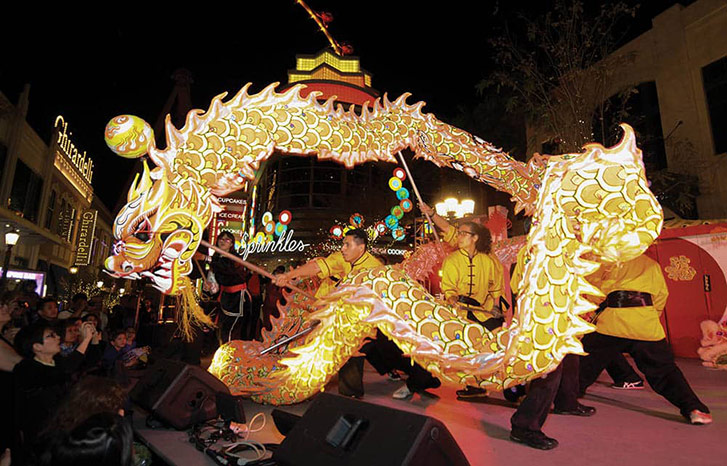 Chinese New Year festivities get underway at the LINQ Promenade. (Photo: Las Vegas News Bureau/Steve Spatafore)