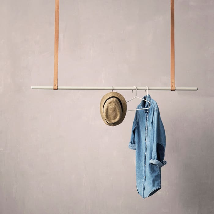 leather clothes rack