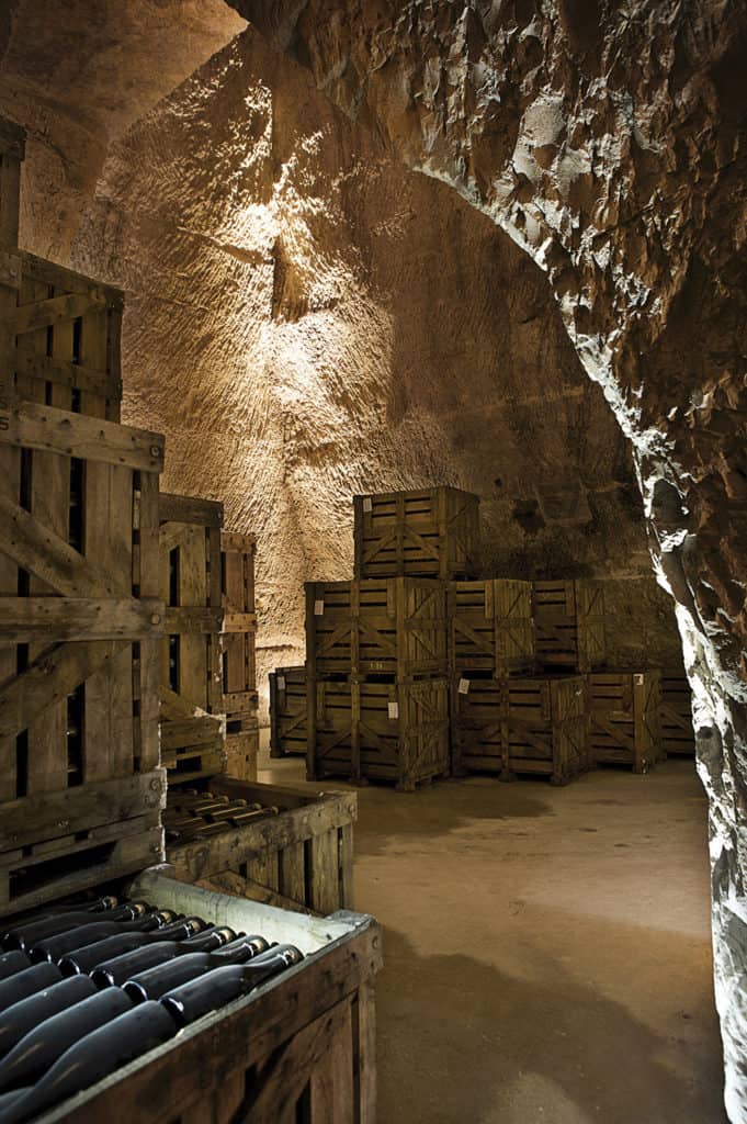 The famous caves, or les crayeres, of Veuve Clicquot, deep under Reims. (Photo: Veuve Clicquot)