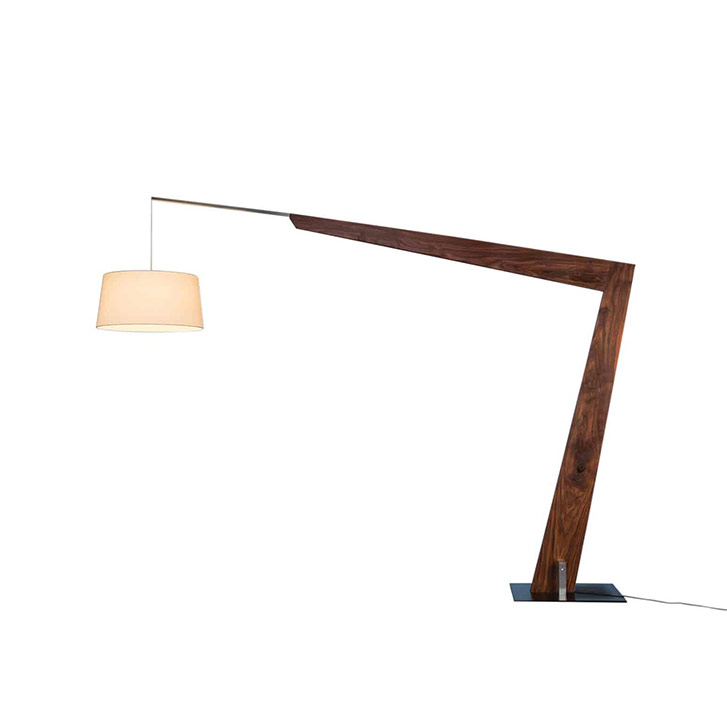 Stark And Sculptural Lighting Designs, Rousseau Double Boom Arm Floor Lamp Black